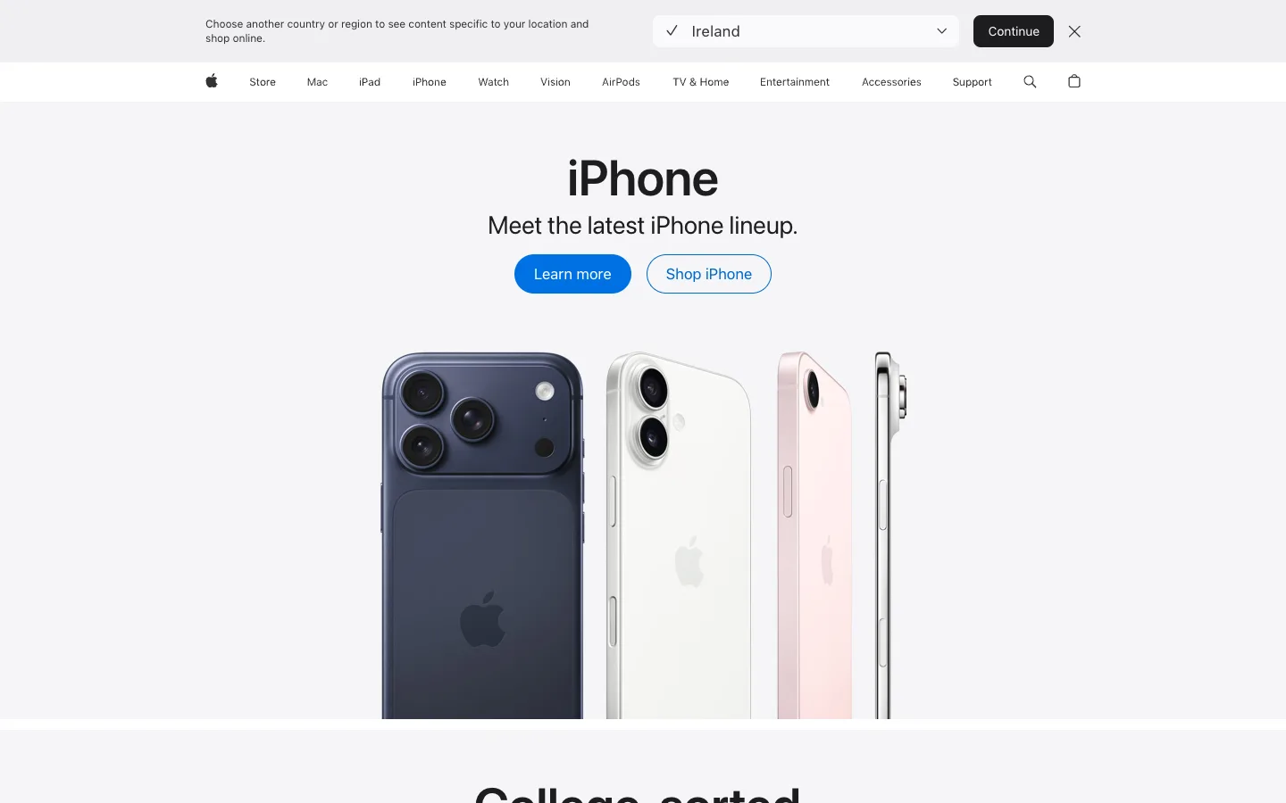 Screenshot of the Apple Newsroom homepage