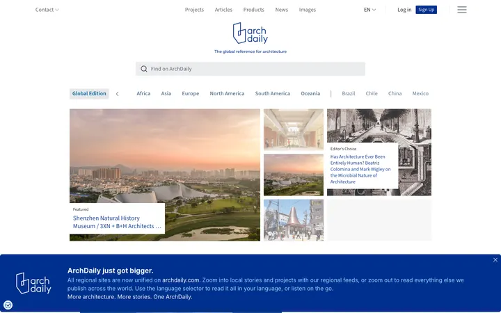 ArchDaily homepage