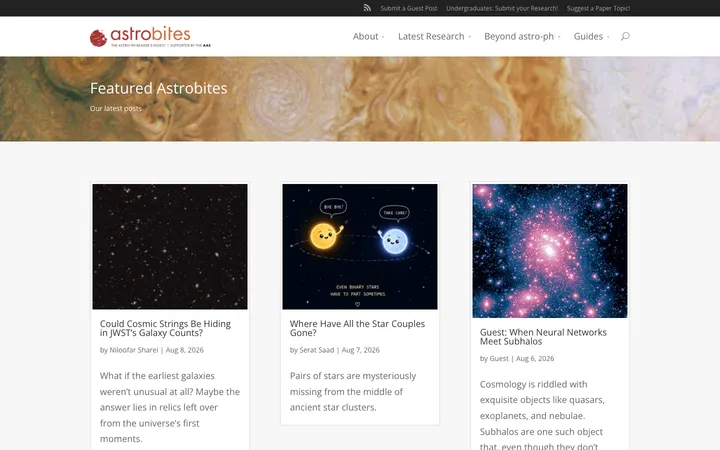 Astrobites homepage