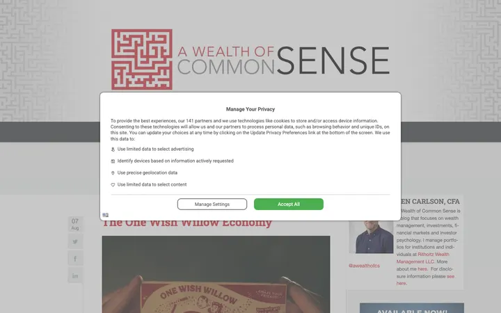 A Wealth of Common Sense homepage