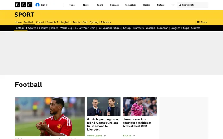 BBC News homepage