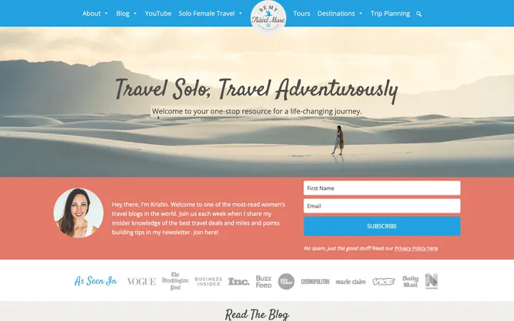 Be My Travel Muse homepage