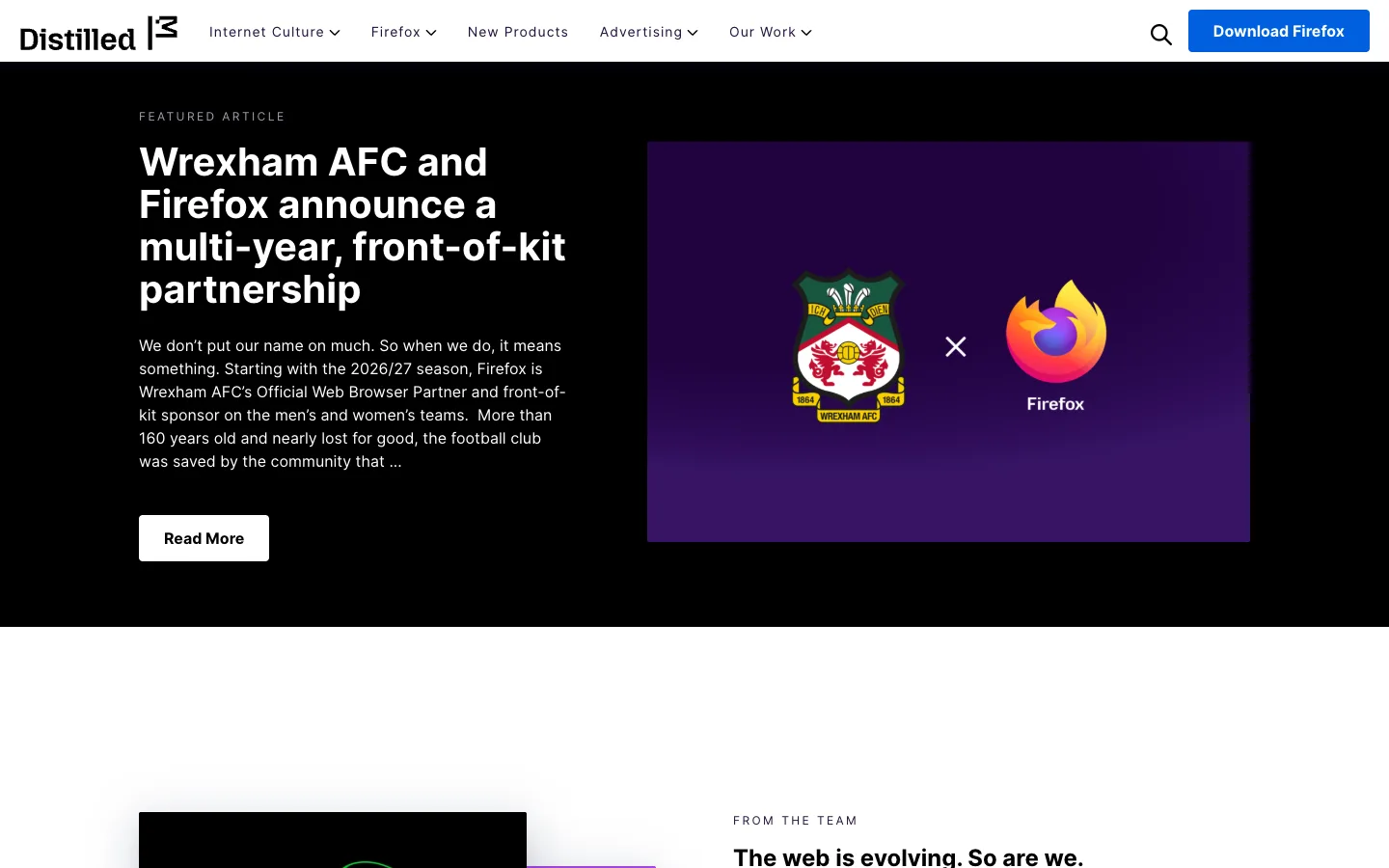 Screenshot of the Mozilla Blog homepage