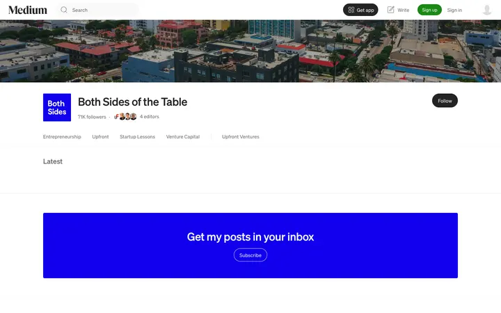 Both Sides of the Table (Mark Suster) homepage