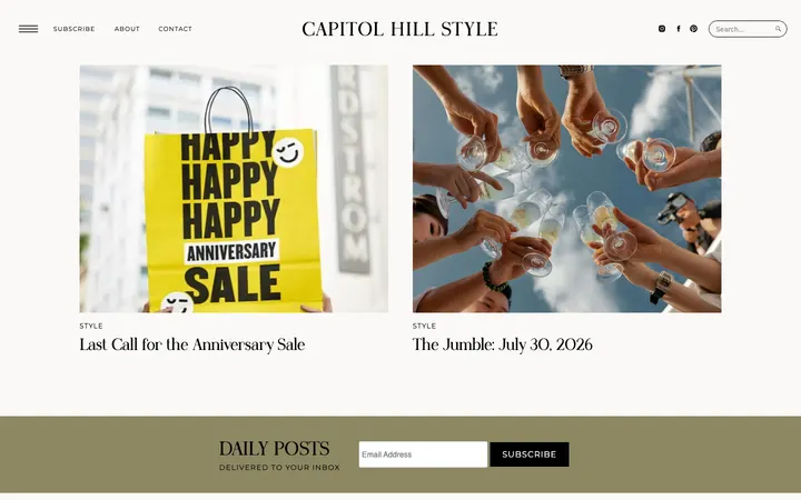 Capitol Hill Style homepage