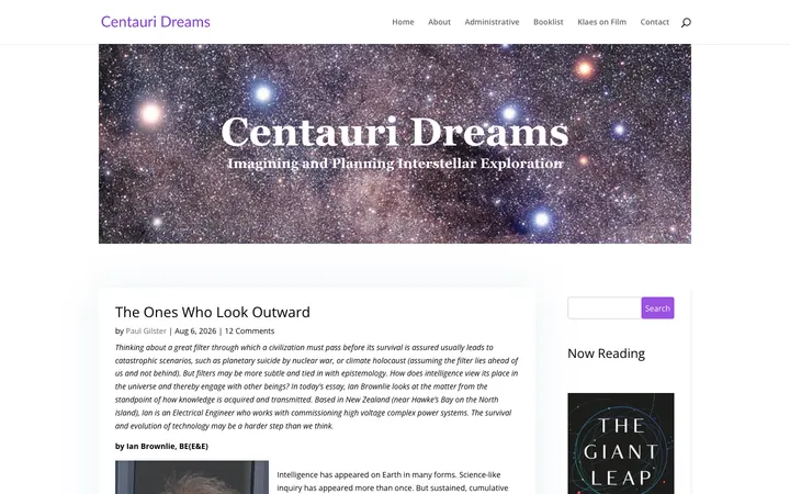 Centauri Dreams homepage