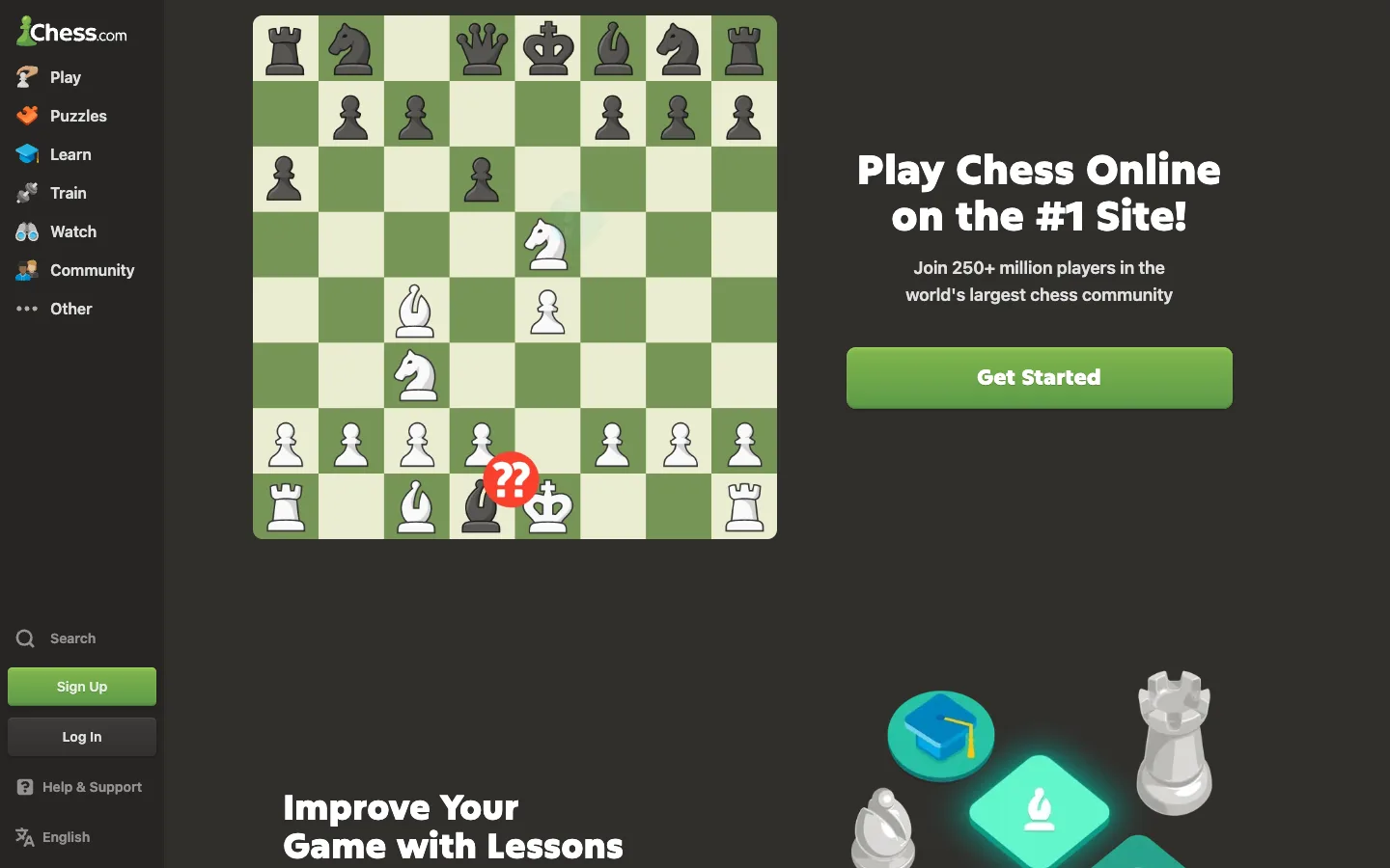 Screenshot of the Chess.com News homepage