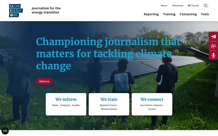 Clean Energy Wire homepage