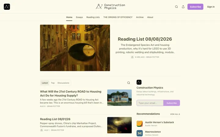 Construction Physics homepage