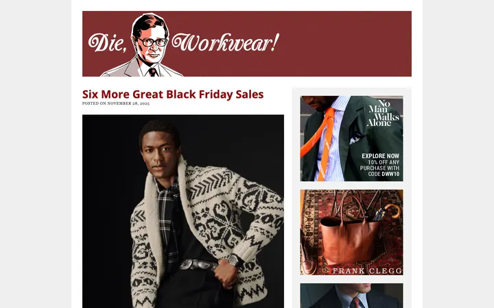 Die, Workwear! homepage