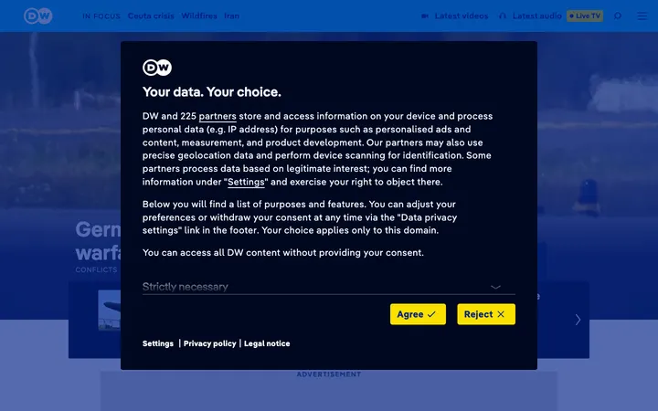 Deutsche Welle homepage