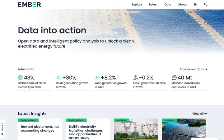Ember homepage