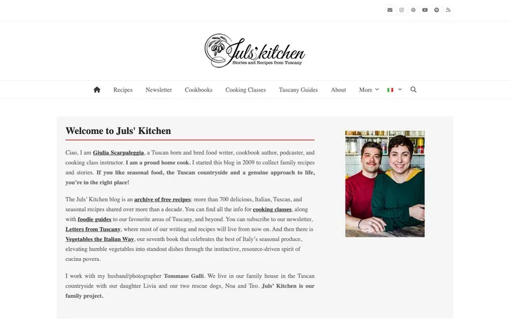 Juls' Kitchen homepage