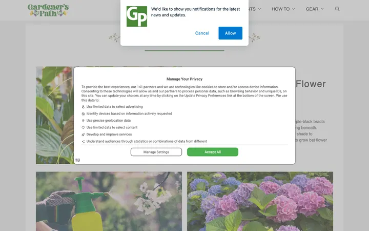 Gardener's Path homepage