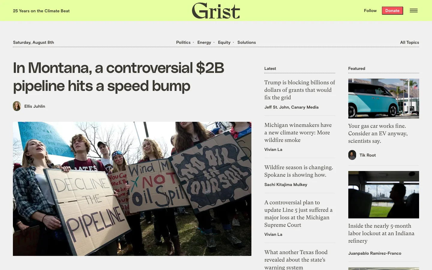 Screenshot of the Grist homepage