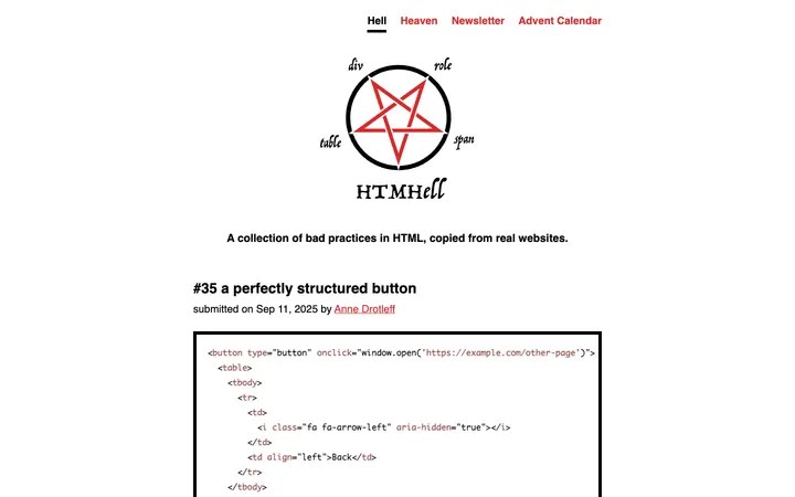 HTMHell homepage