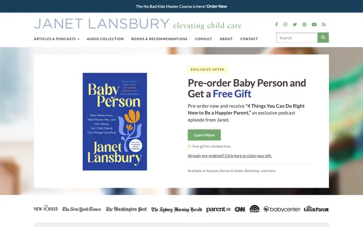 Janet Lansbury homepage