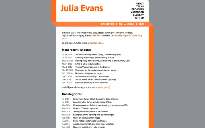 Julia Evans homepage