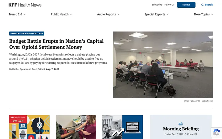 KFF Health News homepage