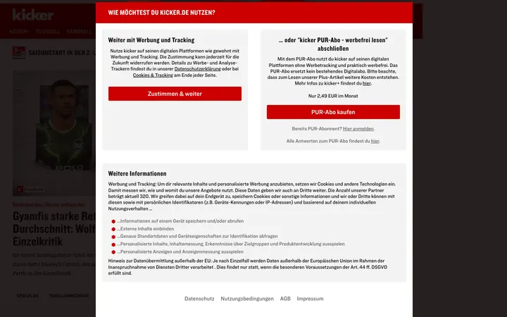 kicker homepage