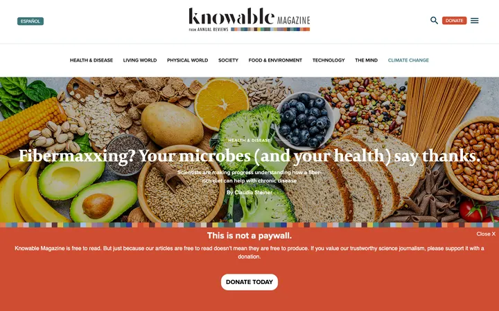 Knowable Magazine homepage
