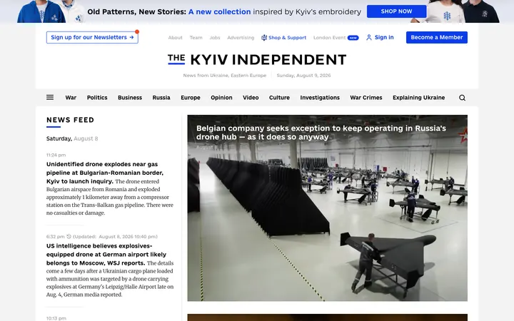 The Kyiv Independent homepage