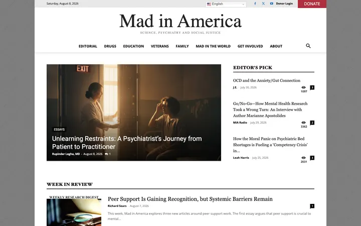 Mad in America homepage