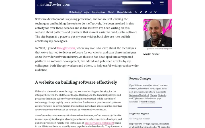 Martin Fowler homepage