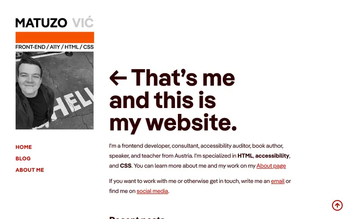 Manuel Matuzović homepage