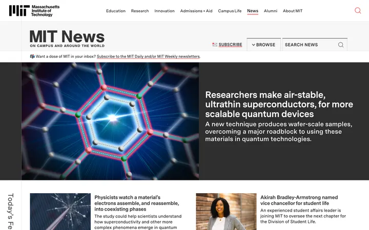 MIT News AI homepage