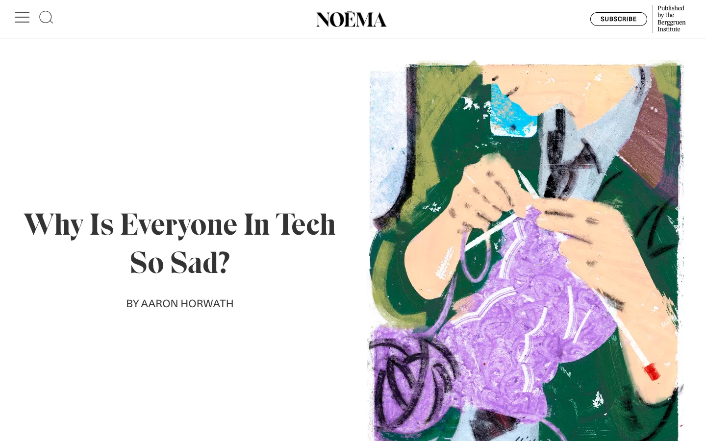 Screenshot of the Noema Magazine homepage