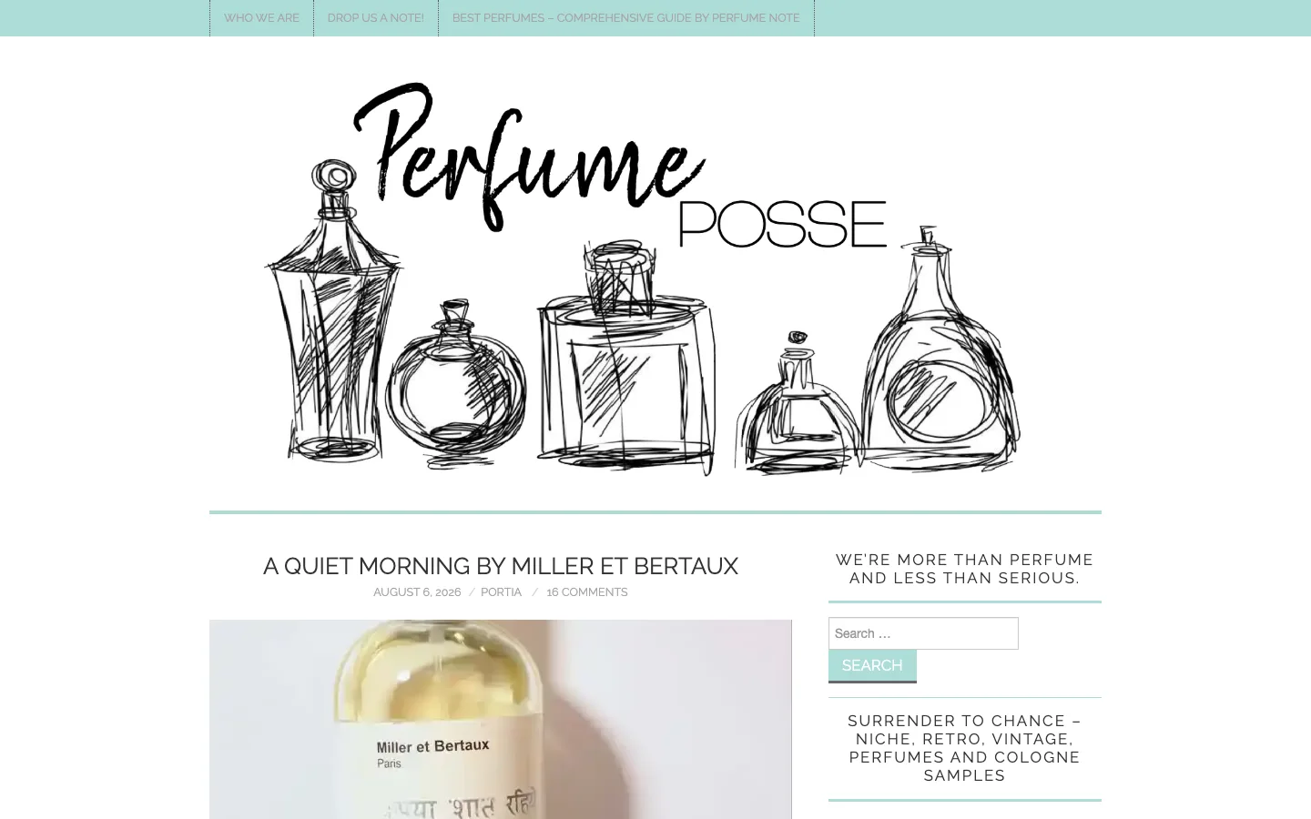 Screenshot of the Perfume Posse homepage