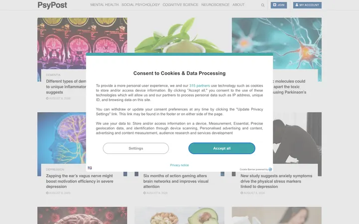 PsyPost homepage