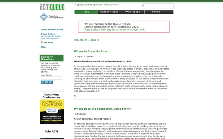 ACM Queue homepage