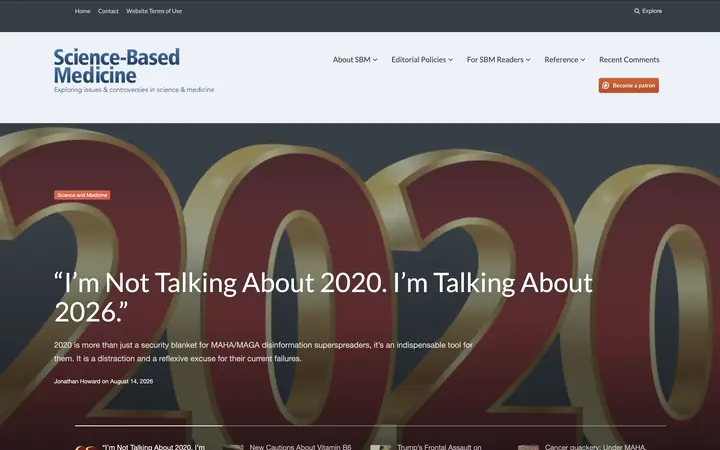 Science-Based Medicine homepage