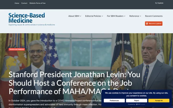 Science-Based Medicine homepage