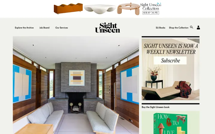 Sight Unseen homepage