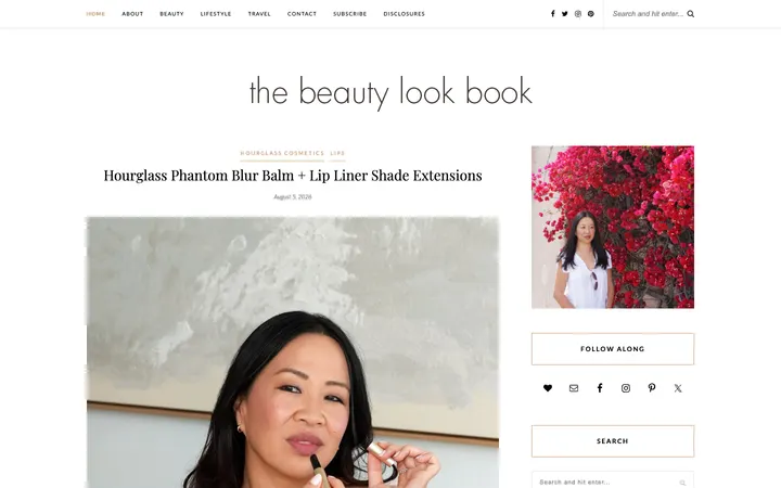 The Beauty Look Book homepage