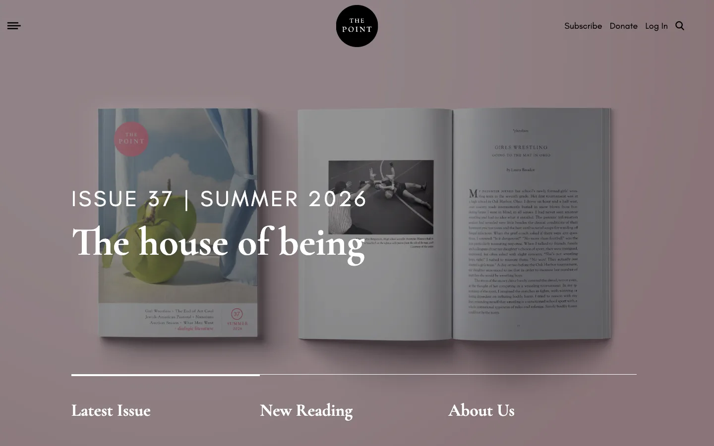 Screenshot of the The Point Magazine homepage
