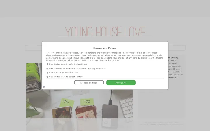 Young House Love homepage